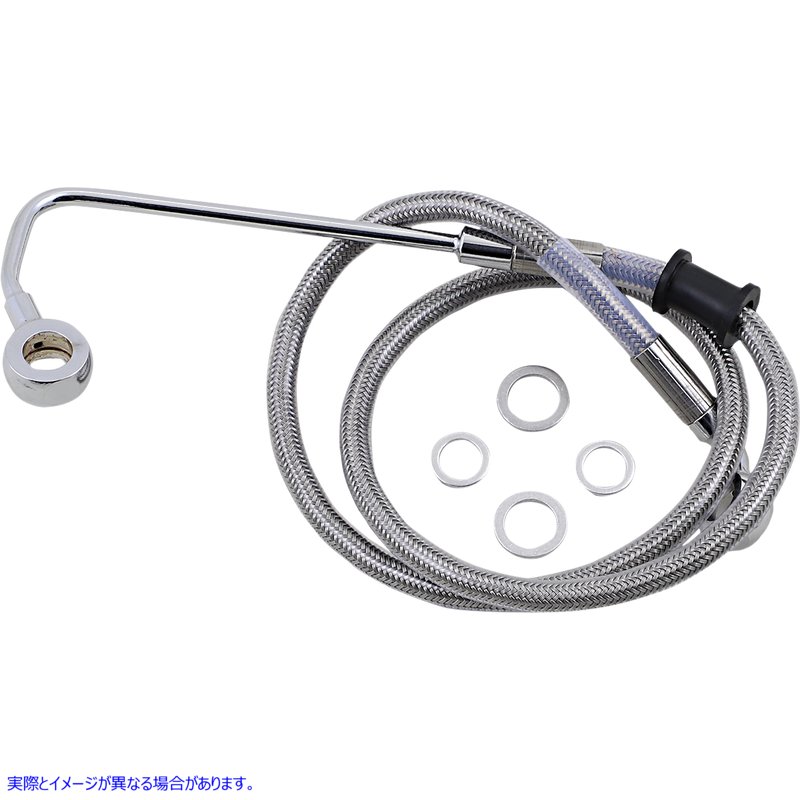 取寄せ ブレーキライン - フロント（上部） - ステンレススチール ドラッグスペシャリティーズ Brake Line - Front (Upper) - Stainless Steel 1741-5776 17415776
