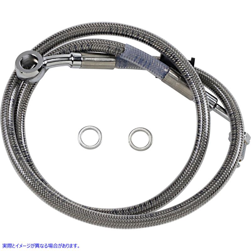 取寄せ ブレーキライン - +6インチ - ステンレススチール - 18-22 ソフテイル ドラッグスペシャリティーズ Brake Line - +6 - Stainless Steel - '18-'22 Softail 1741-5791 17415791