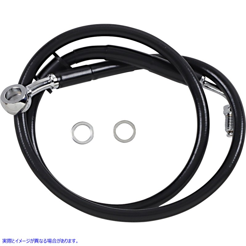 取寄せ ブレーキライン - +6インチ - ブラック - 18-22 ソフテイル ドラッグスペシャリティーズ Brake Line - +6 - Black - '18-'22 Softail 1741-5797 17415797