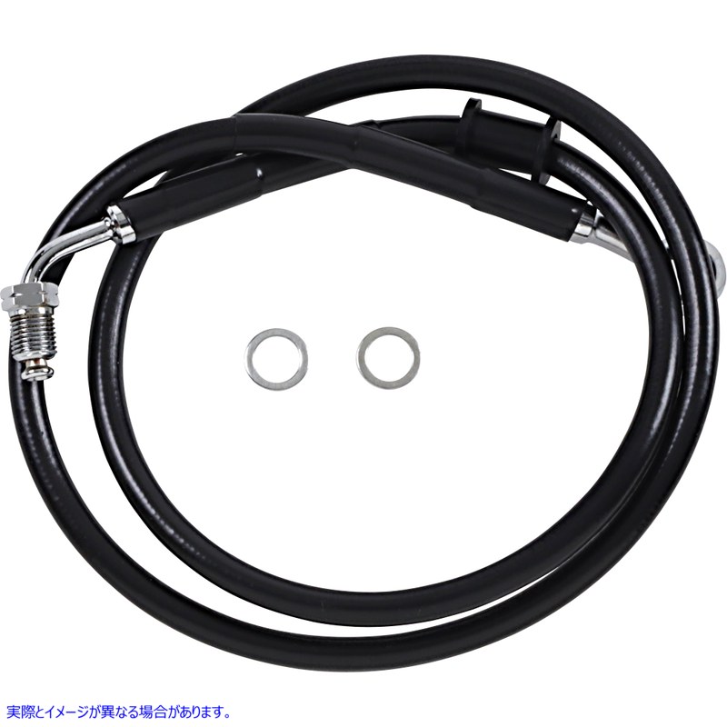 取寄せ ブレーキライン - +10インチ - ブラック - 18-22 ソフテイル ドラッグスペシャリティーズ Brake Line - +10 - Black - '18-'22 Softail 1741-5799 17415799