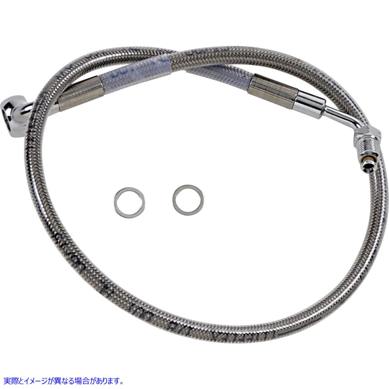 取寄せ ブレーキライン - +2インチ - ステンレススチール - 18-21 ソフテイル ドラッグスペシャリティーズ Brake Line - +2 - Stainless Steel - '18-'21 Softail 1741-5801 17415801