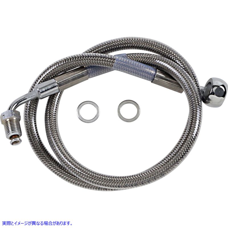 取寄せ ブレーキライン - +6インチ - ステンレススチール - 18-21 ソフテイル ドラッグスペシャリティーズ Brake Line - +6 - Stainless Steel - '18-'21 Softail 1741-5803 17415803