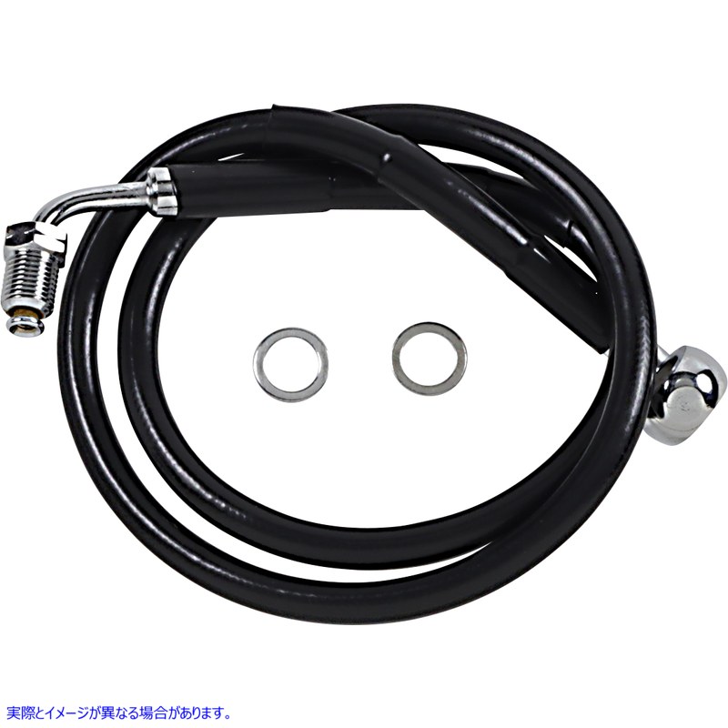 取寄せ ブレーキライン - +6インチ - ブラック - 18-21 ソフテイル ドラッグスペシャリティーズ Brake Line - +6 - Black - '18-'21 Softail 1741-5809 17415809