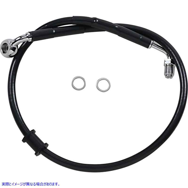 取寄せ ブレーキライン - +2インチ - ブラック - 18-21 ソフテイル ドラッグスペシャリティーズ Brake Line - +2 - Black - '18-'21 Softail 1741-5819 17415819