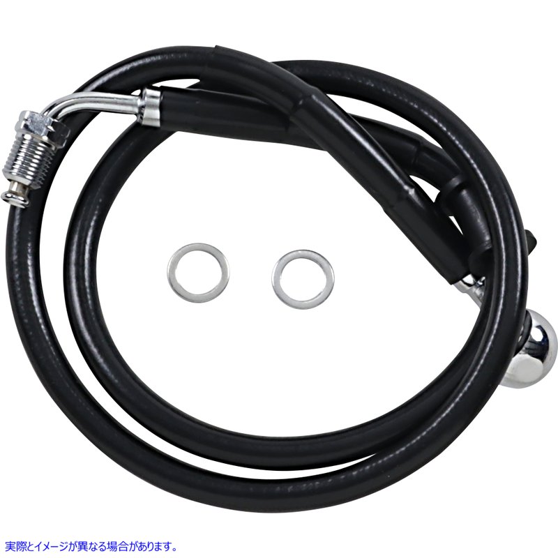 取寄せ ブレーキライン - +6インチ - ブラック - 18-21 ソフテイル ドラッグスペシャリティーズ Brake Line - +6 - Black - '18-'21 Softail 1741-5821 17415821