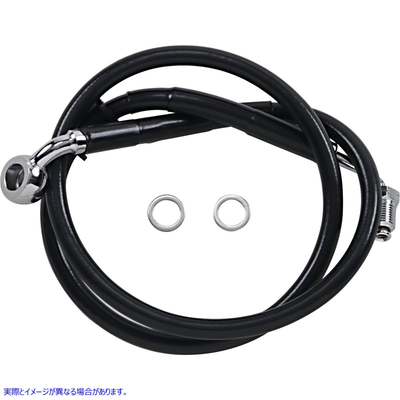 取寄せ ブレーキライン - +8インチ - ブラック - 18-21 ソフテイル ドラッグスペシャリティーズ Brake Line - +8 - Black - '18-'21 Softail 1741-5822 17415822