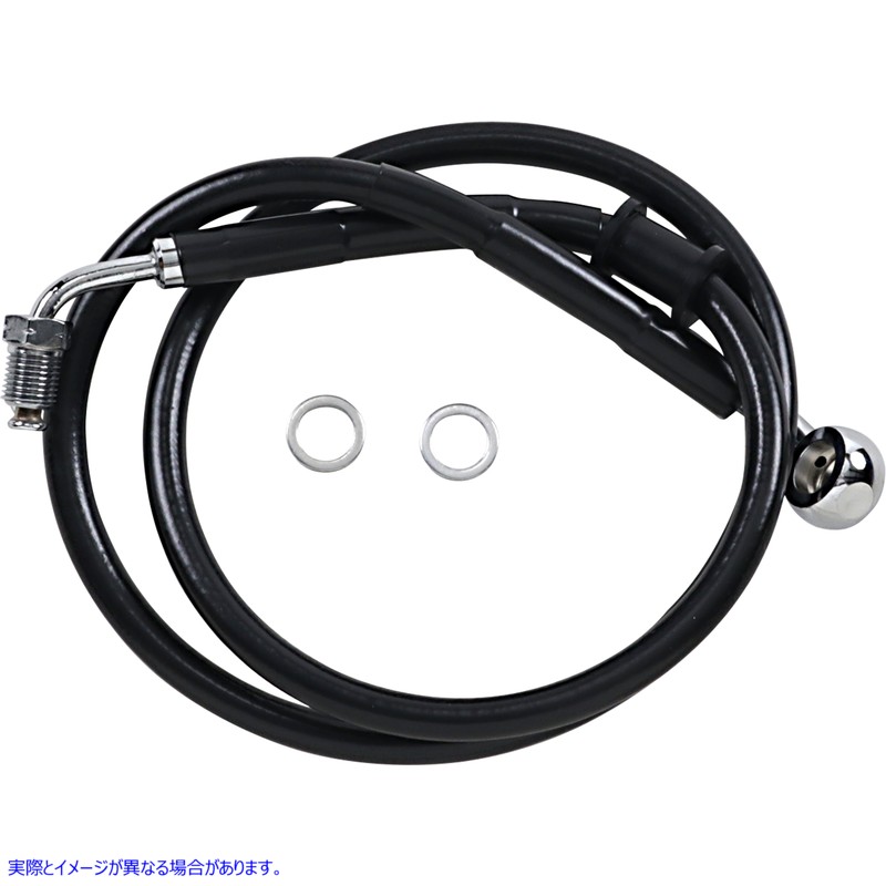 取寄せ ブレーキライン - +10インチ - ブラック - 18-21 ソフテイル ドラッグスペシャリティーズ Brake Line - +10 - Black - '18-'21 Softail 1741-5823 17415823