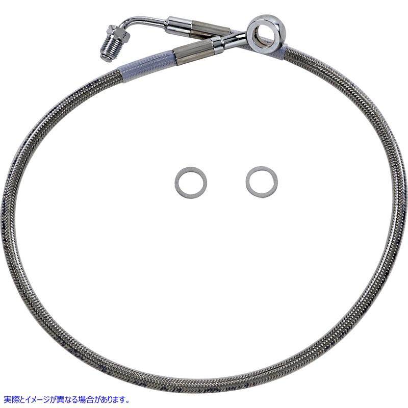 取寄せ ブレーキライン - +4インチ - ステンレススチール - 18-22 ソフテイル ドラッグスペシャリティーズ Brake Line - +4 - Stainless Steel - '18-'22 Softail 1741-5826 17415826