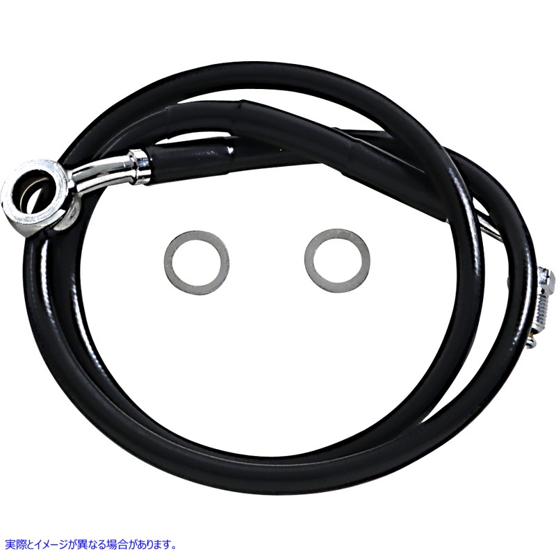 取寄せ ブレーキライン - +10インチ - ブラック - 18-22 ソフテイル ドラッグスペシャリティーズ Brake Line - +10 - Black - '18-'22 Softail 1741-5835 17415835