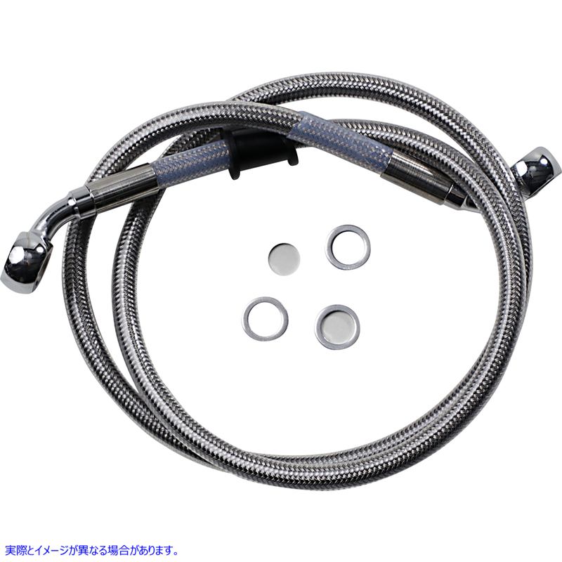 取寄せ ブレーキライン - フロント（上部） - ステンレススチール ドラッグスペシャリティーズ Brake Line - Front (Upper) - Stainless Steel 1741-5843 17415843