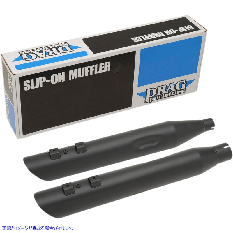 取寄せ 3-1/2インチ スラッシュダウン スリップオンマフラー - ブラック ドラッグスペシャリティーズ 3-1/2 Slashdown Slip-On Mufflers - Black 1801-1186 18011186
