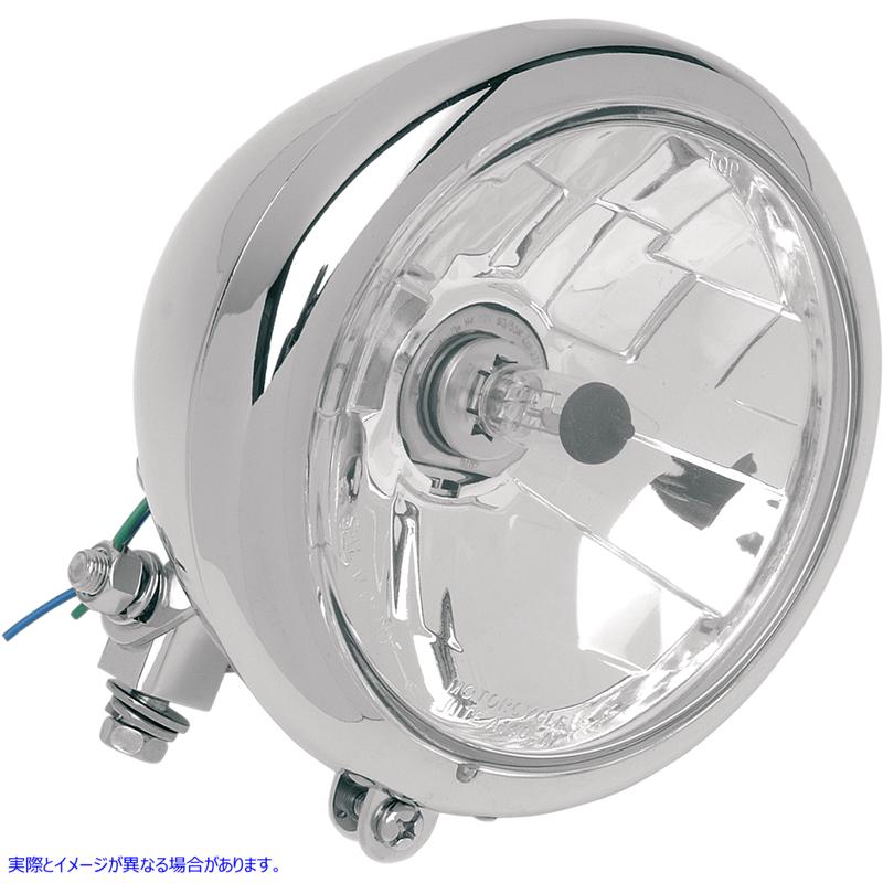 取寄せ 5-3/4インチ ヘッドライト - クリアレンズ - クローム ドラッグスペシャリティーズ 5-3/4 Head Light - Clear Lens - Chrome 2001-0097 20010097