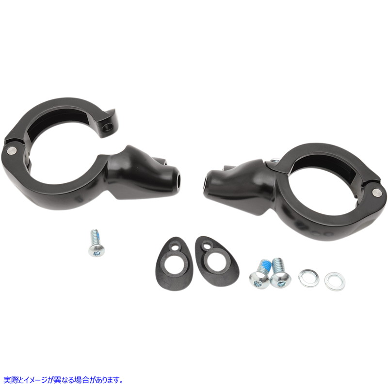 取寄せ ウィンカーマウント - 49mm - ブラック ドラッグスペシャリティーズ Turn Signal Mount - 49mm - Black 2020-1272 20201272