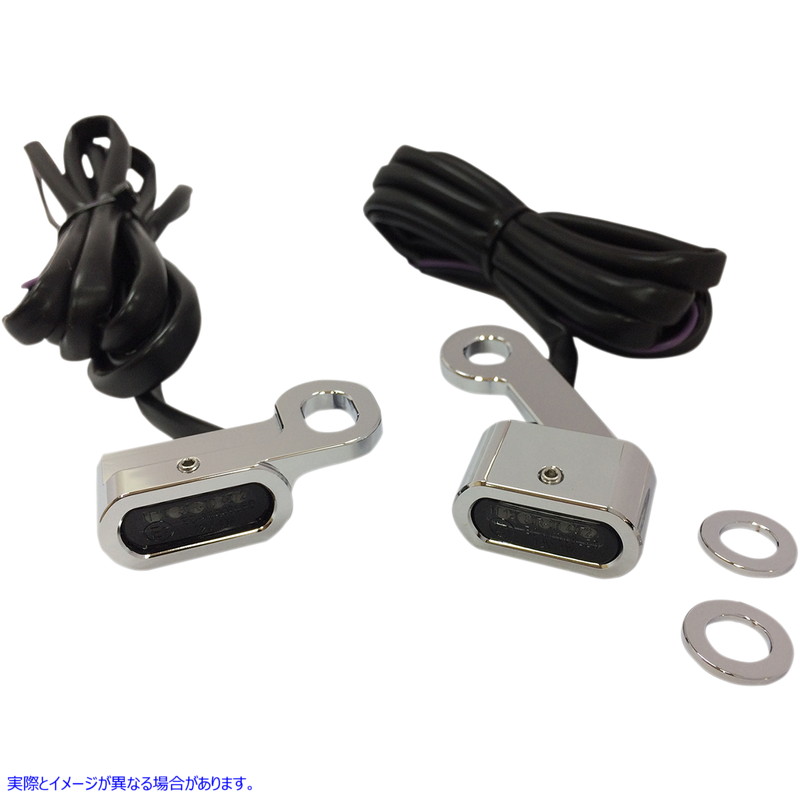 取寄せ LEDハンドルバーマーカーライト - XL - クローム/スモーク ドラッグスペシャリティーズ LED Handlebar Marker Lights - XL - Chrome/Smoke 2040-2137 20402137