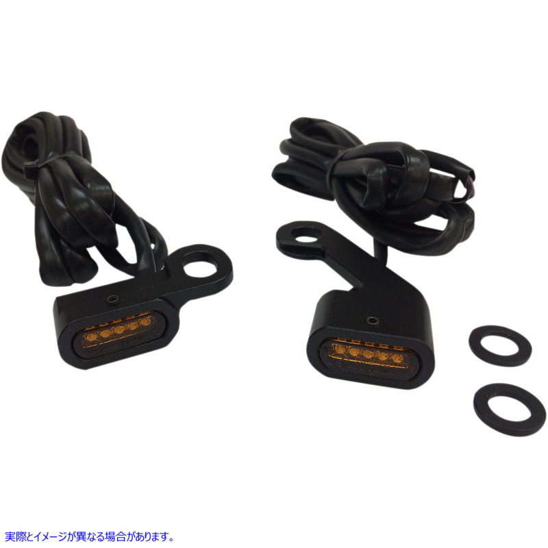 取寄せ LEDハンドルバーマーカーライト - ブラック/アンバー ドラッグスペシャリティーズ LED Handlebar Marker Lights - Black/Amber 2040-2142 20402142