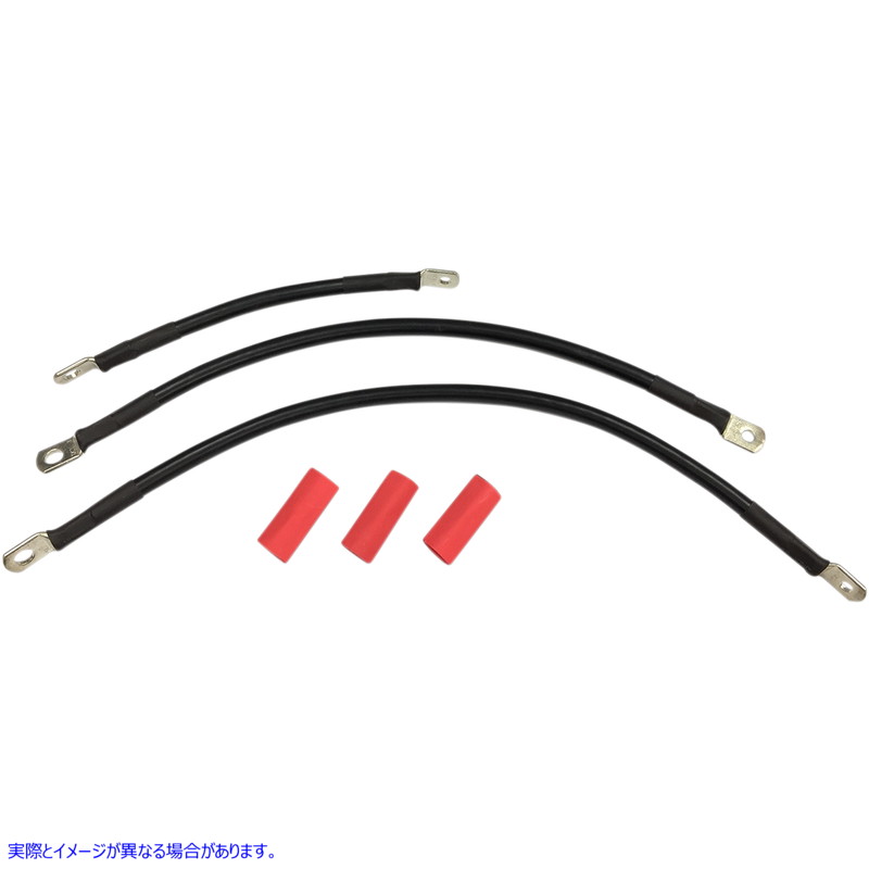 取寄せ ブラックバッテリーケーブルセット - 84-88 ST ドラッグスペシャリティーズ Black Battery Cable Set - '84-'88 ST 2113-0667 21130667