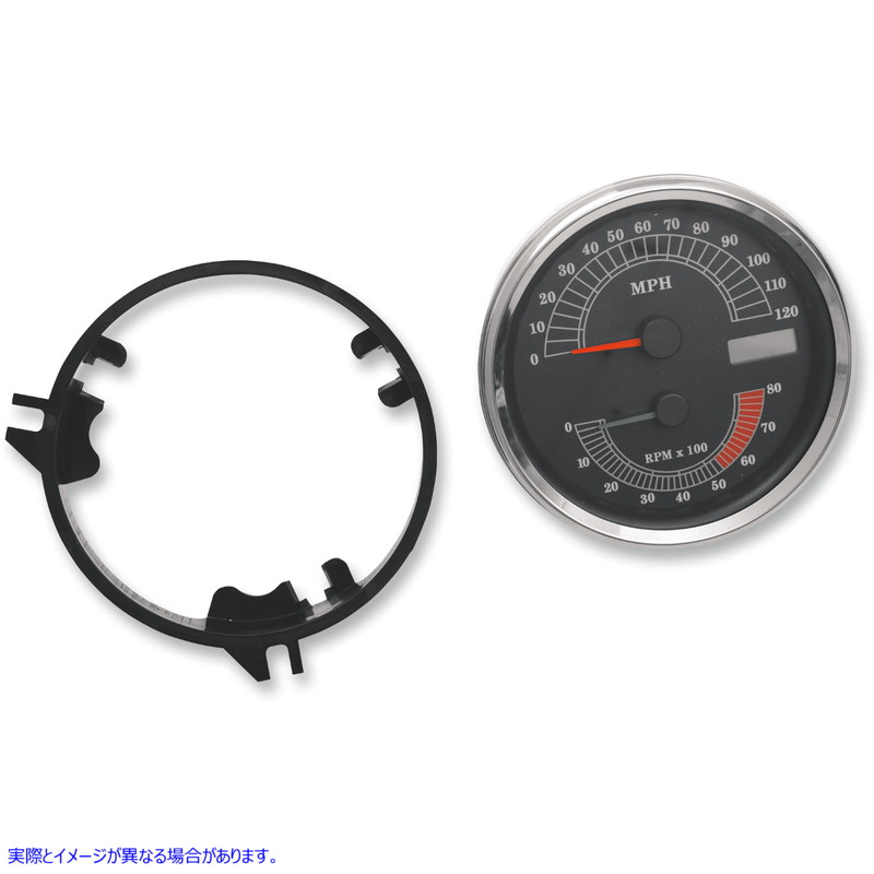 取寄せ 電気速度計/タコメーター ドラッグスペシャリティーズ Electronic Speedometer/Tachometer - Stock Look - 120 mph/8000 rpm 2210-0103 22100103
