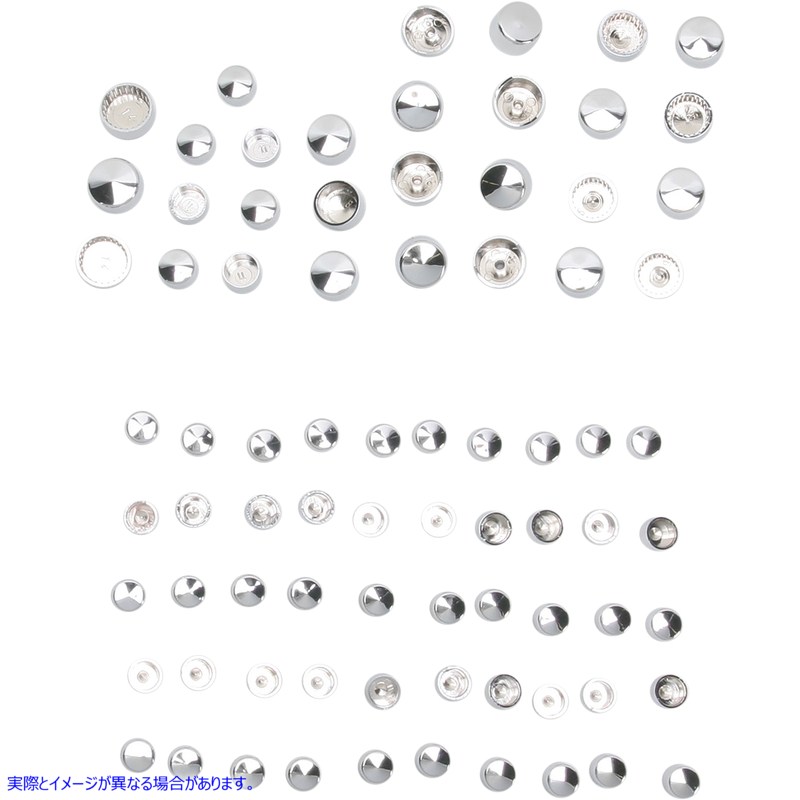 取寄せ ボルトカバー - エンジン - クローム - ツインカム ドラッグスペシャリティーズ Bolt Covers - Engine - Chrome - Twin Cam 2401-0697 24010697