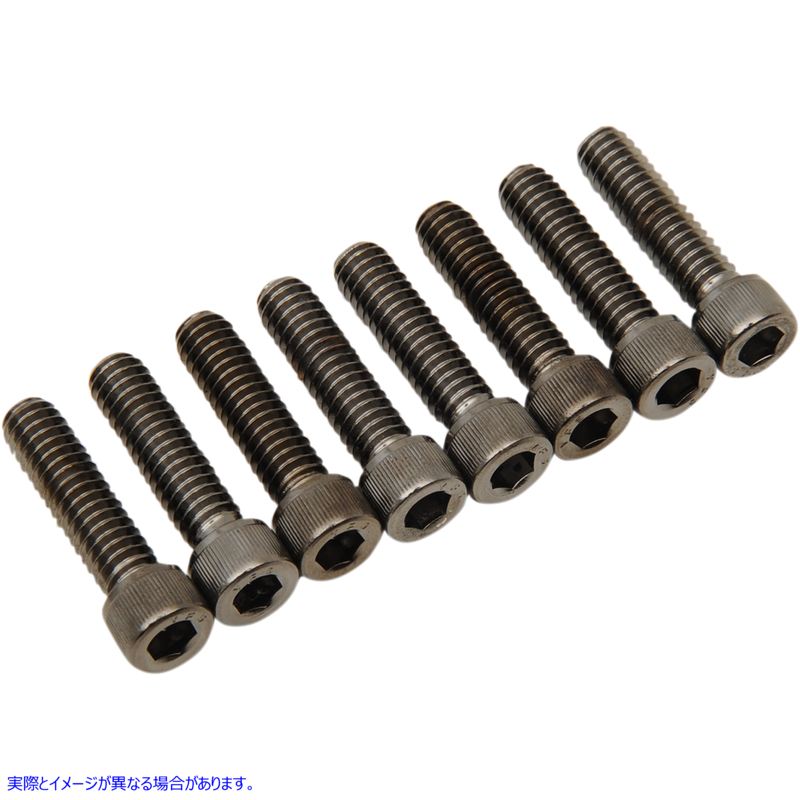 取寄せ ボルトキット - リフター - ブラック/クローム - ローレット加工 - M8 ドラッグスペシャリティーズ Bolt Kit - Lifter - Black/Chrome - Knurled - M8 2401-1019 24011019