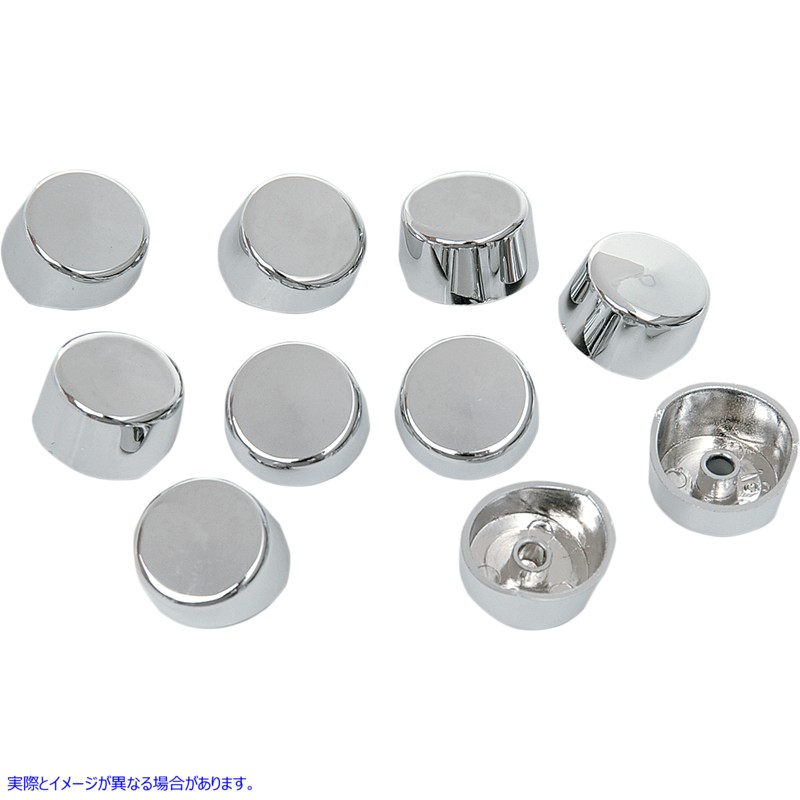 取寄せ ボルトカバーキット ドラッグスペシャリティーズ Bolt Covers - Hex - Side Cut - 5/16 - Chrome - 10 Pack 2402-0131 24020131