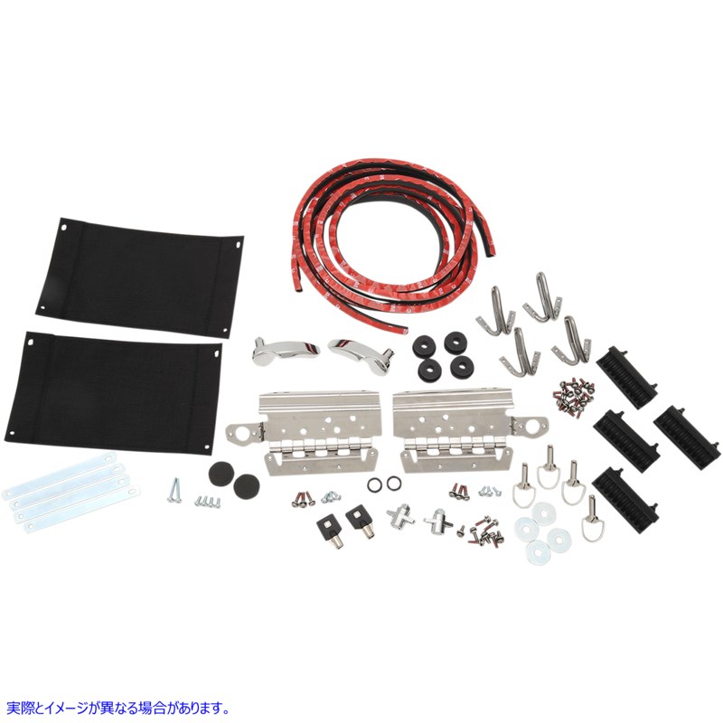 取寄せ サドルバッグ蓋ハードウェアキット ドラッグスペシャリティーズ Saddlebag Lid Complete Hardware Kit - FL '14-'24 3501-1152 35011152