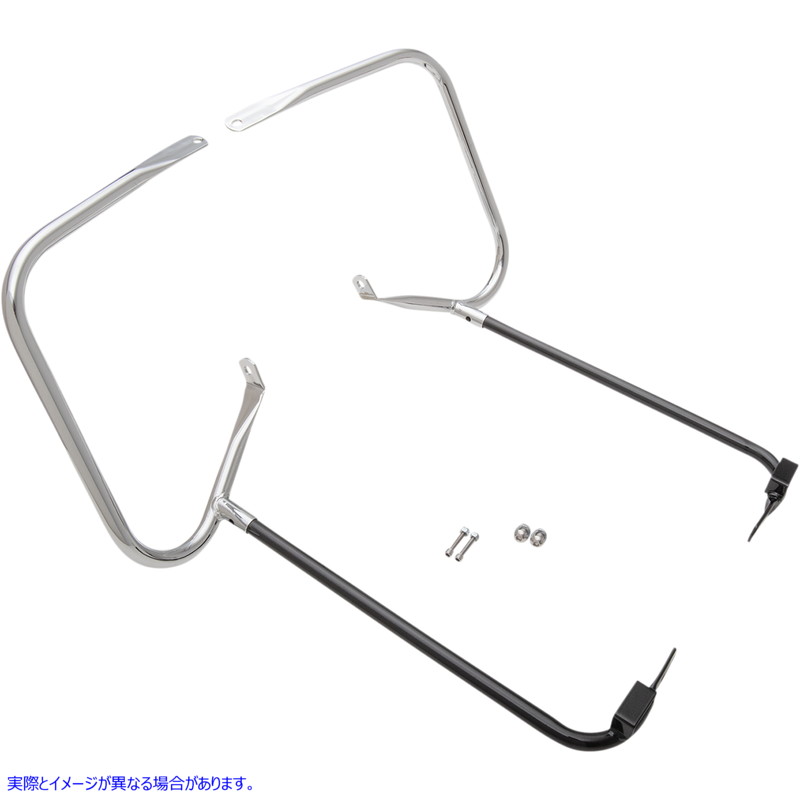 取寄せ サドルバッグサポートキット - クローム - FL 97-08 FLT ドラッグスペシャリティーズ Saddlebag Support Kit - Chrome - FL '97-'08 FLT 3501-1243 35011243