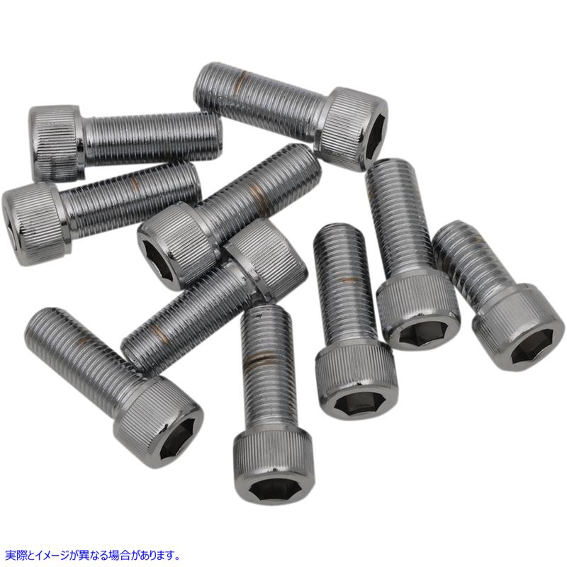 取寄せ ファインスレッドボルト ドラッグスペシャリティーズ Bolts - Socket-Head/Replacement - Knurled/Fine Thread - 3/8-24 x 3/4 - 10 Pack DS-190577 DS190577