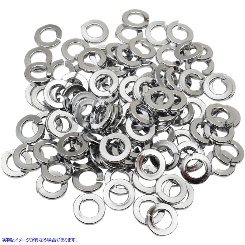 取寄せ ワッシャー - ロック - 1/4インチ - クローム ドラッグスペシャリティーズ Washers - Lock - 1/4 - Chrome DS-190651 DS190651