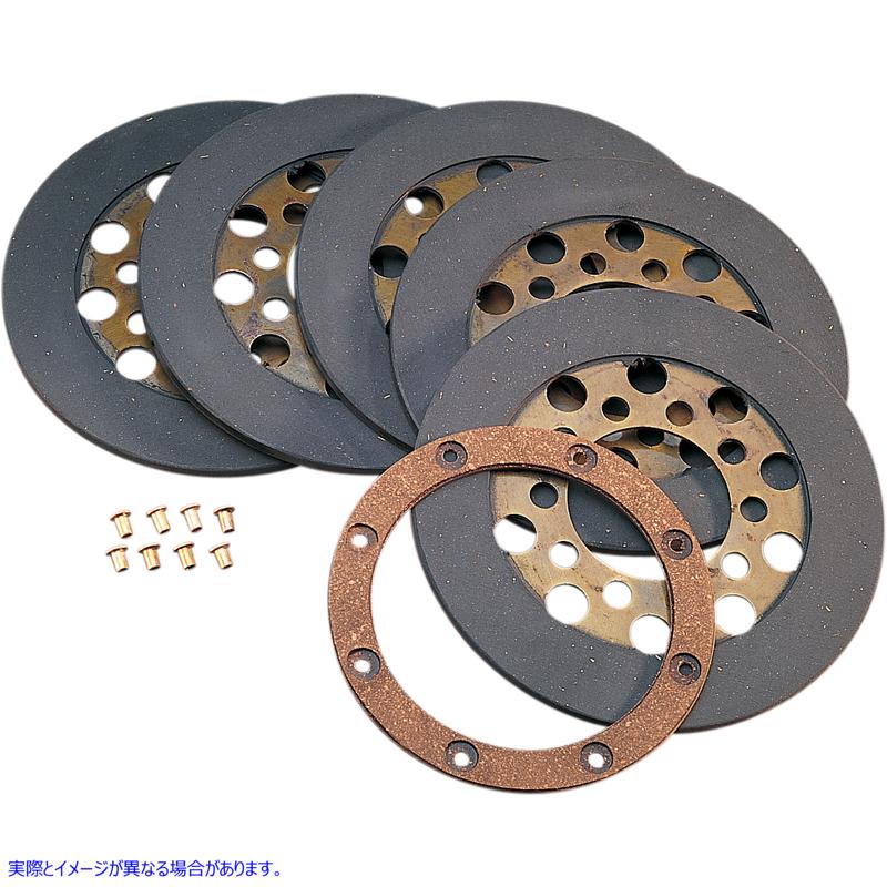 取寄せ クラッチプレートキット - 68-E84 ショベルヘッド ドラッグスペシャリティーズ Clutch Plate Kit - '68-E'84 Shovelhead DS-223735 DS223735