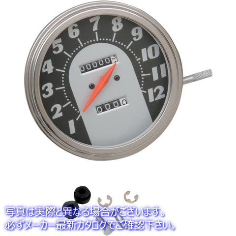 取寄せ 5インチ MPH FLスタイル 2:1 スピードメーター - 62-67 ブラックフェイス ドラッグスペシャリティーズ 5 MPH FL-Style 2:1 Speedometer - '62-'67 Black Face DS-243866 DS243866