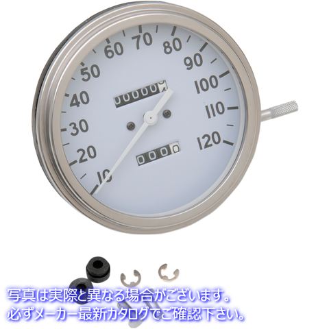 取寄せ 5インチ MPH FLスタイル 2:1 スピードメーター - 36-40 ホワイトフェイス ドラッグスペシャリティーズ 5 MPH FL-Style 2:1 Speedometer - '36-'40 White Face DS-243876 DS243876