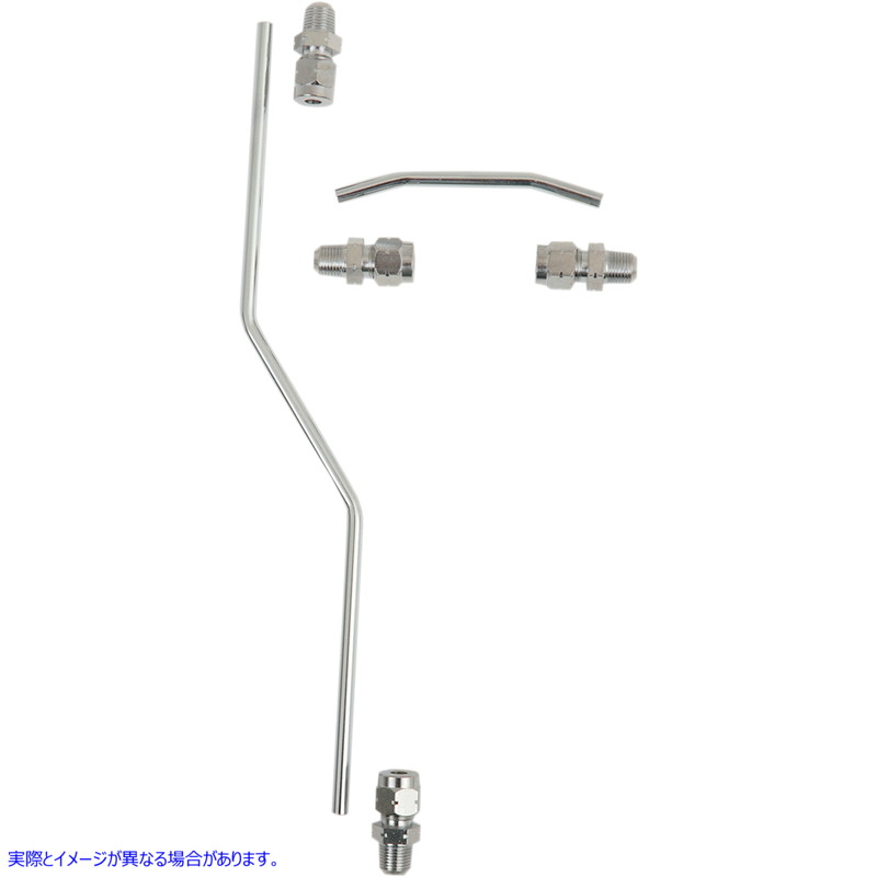 取寄せ クロムロッカーオイルライン ドラッグスペシャリティーズ Rocker Oil Line Set - Chrome - Shovelhead DS-246010 DS246010