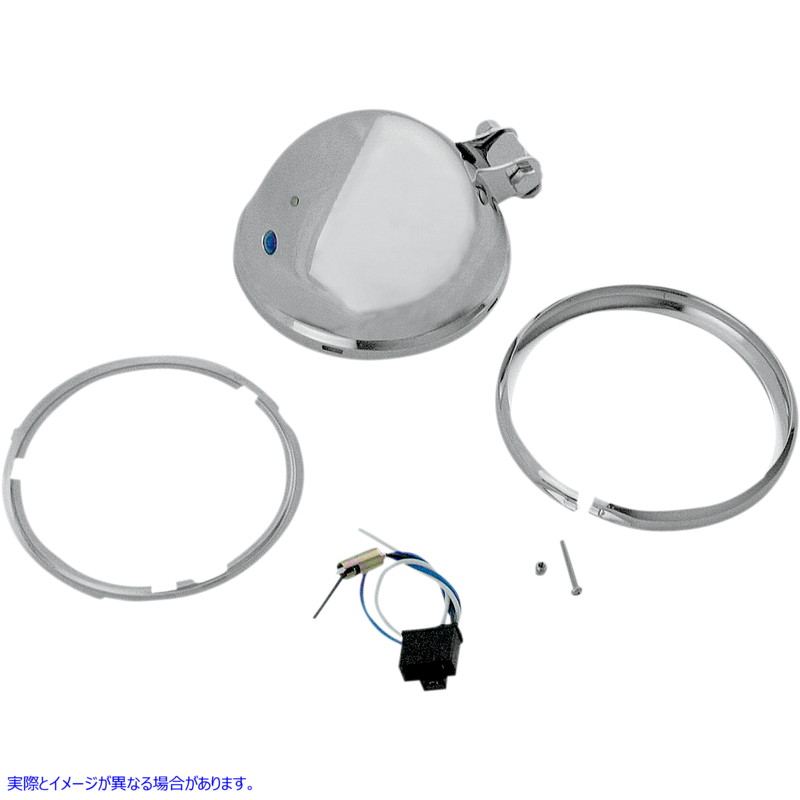 取寄せ ボトムマウントヘッドライトシェル - 5-3/4インチ - クローム ドラッグスペシャリティーズ Bottom Mount Headlight Shell - 5-3/4 - Chrome DS-280099 DS280099