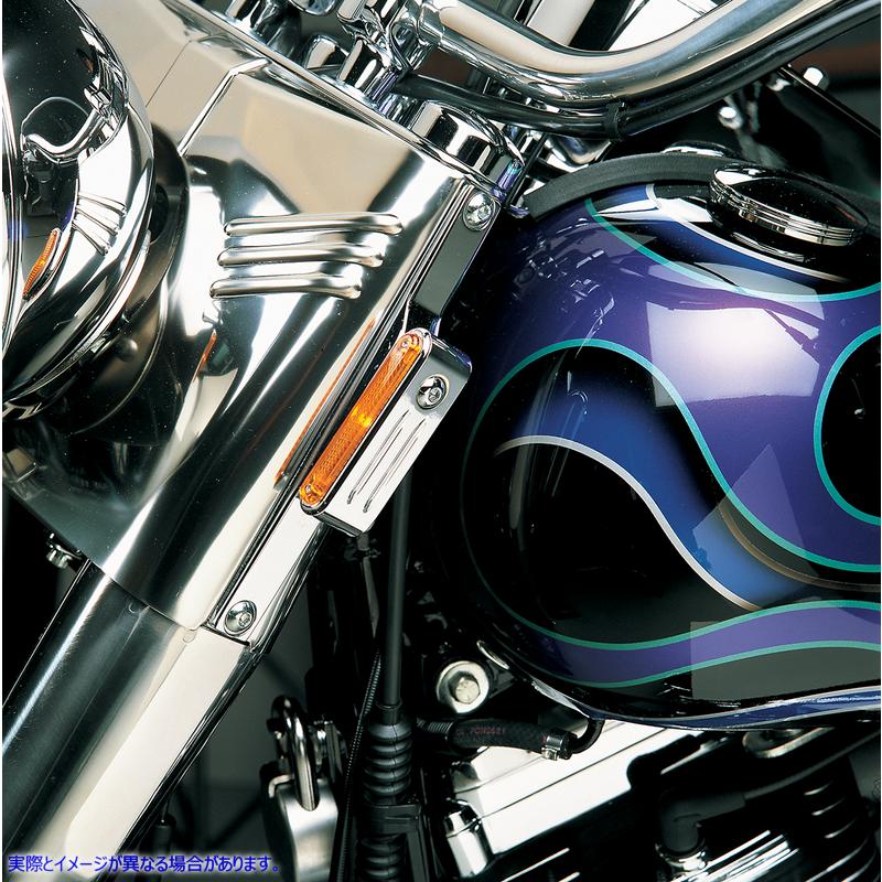 取寄せ FLST用ターンシグナルマウント - クローム ドラッグスペシャリティーズ Turn Signal Mount For FLST - Chrome DS-280230 DS280230