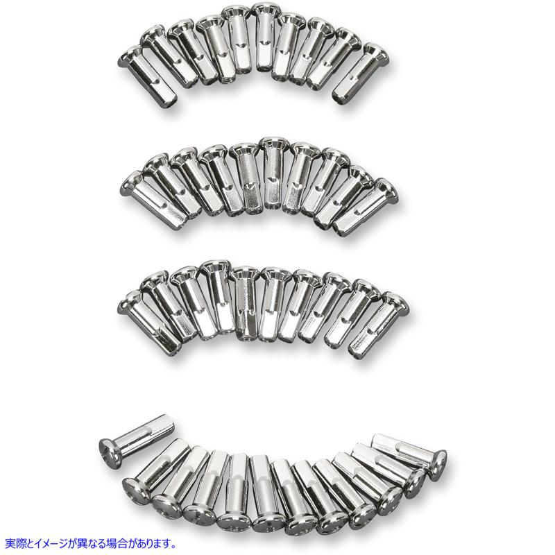 取寄せ スポークニップル - クローム - X-ロング ドラッグスペシャリティーズ Spoke Nipples - Chrome - X-Long DS-380106 DS380106