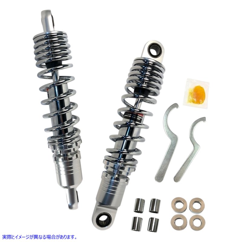 取寄せ プレミアム車高調整式ショックアブソーバー - クローム - 標準 - 12.5インチ ドラッグ ショック Premium Ride-Height Adjustable Shocks - Chrome - Standard - 12.5 1310-1829 13101829