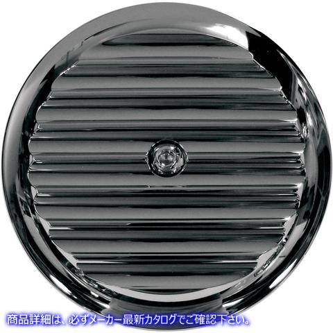 取寄せ ビレットエアクリーナーインサート - フィン付き - クローム ジョーカーマシーン Billet Air Cleaner Insert - Finned - Chrome 02-21FN 10150110