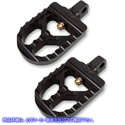 取寄せ 調整可能な鋸歯状ショートフットペグ - ブラック ジョーカーマシーン Adjustable Serrated Short Footpegs - Black 08-57-1 16200708