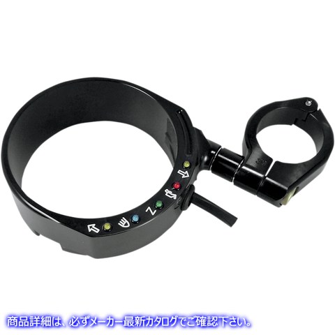 取寄せ スピードメーター再配置ブラケット（イージーマウントクランプ付き） - ブラックアルマイト処理 - 49 mmフォーク用 ジョーカーマシーン Speedometer Relocation Bracket with Easy Mount Clamp - Black Anodi 10-301B 22100309