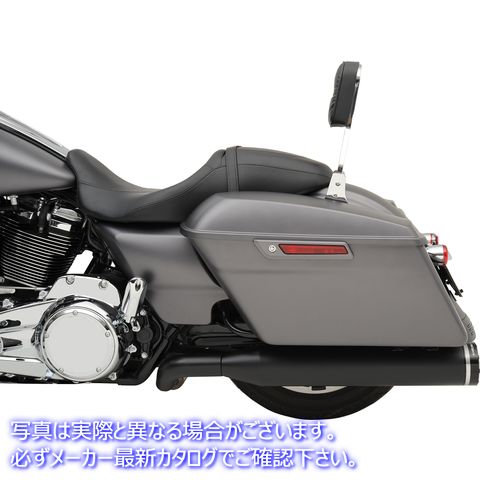 取寄せ 2-INTO-2 2段階のクロスオーバーヘッダーシステム クロームワークス 2-into-2 Dominator Exhaust System with 4-1/2 Mufflers - Black - FL 200810A 18002176