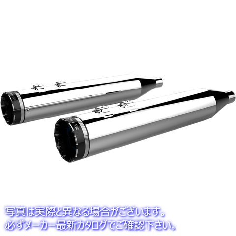 取寄せ HP-PLUS 4.5 スリップオンマフラー クロームワークス 4-1/2 HP-Plus? Slip-On Mufflers - Chrome with Tracer Tip 202790 18011286