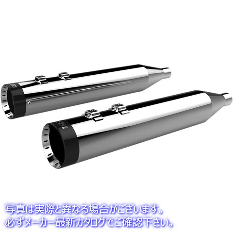 取寄せ HP-PLUS 4.5 スリップオンマフラー クロームワークス 4-1/2 HP-Plus? Slip-On Mufflers - Chrome with Turbine Tip 202795 18011288