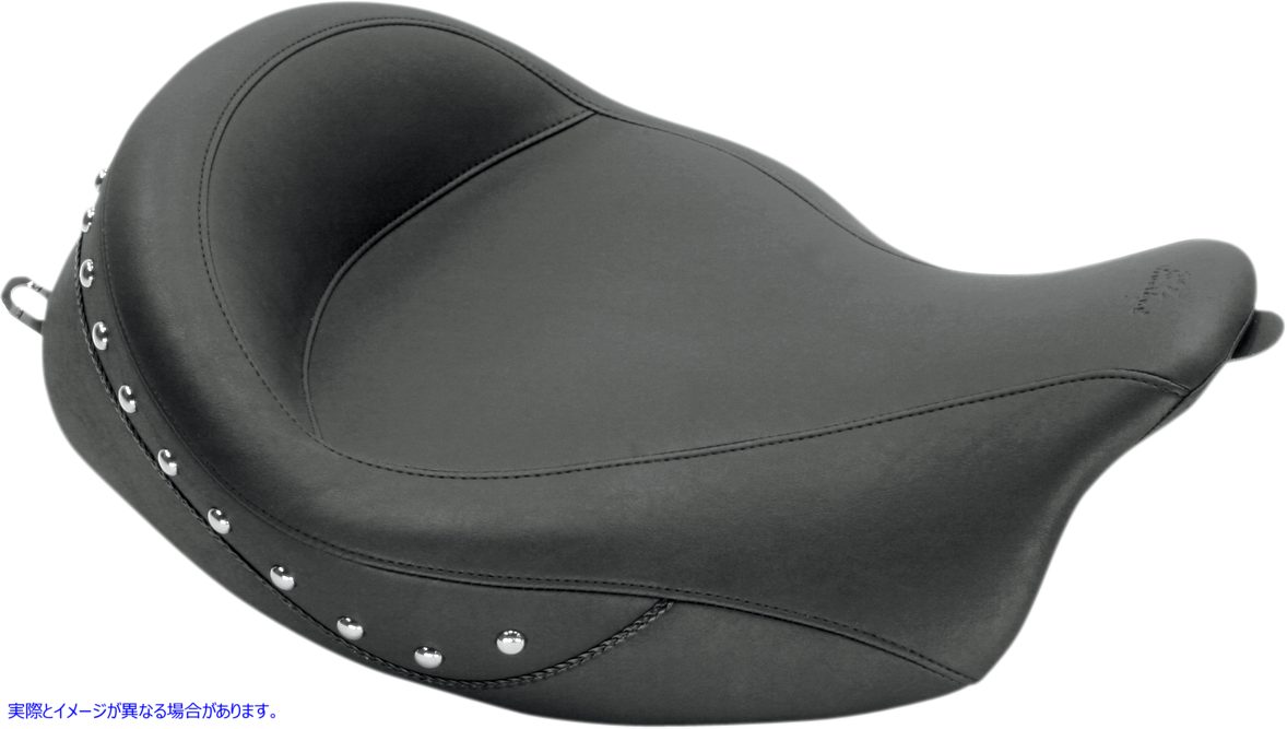 取寄せ スタッズされた超広いソロシート マスタング Super Solo Seat - Chrome Studded 76068 08010548