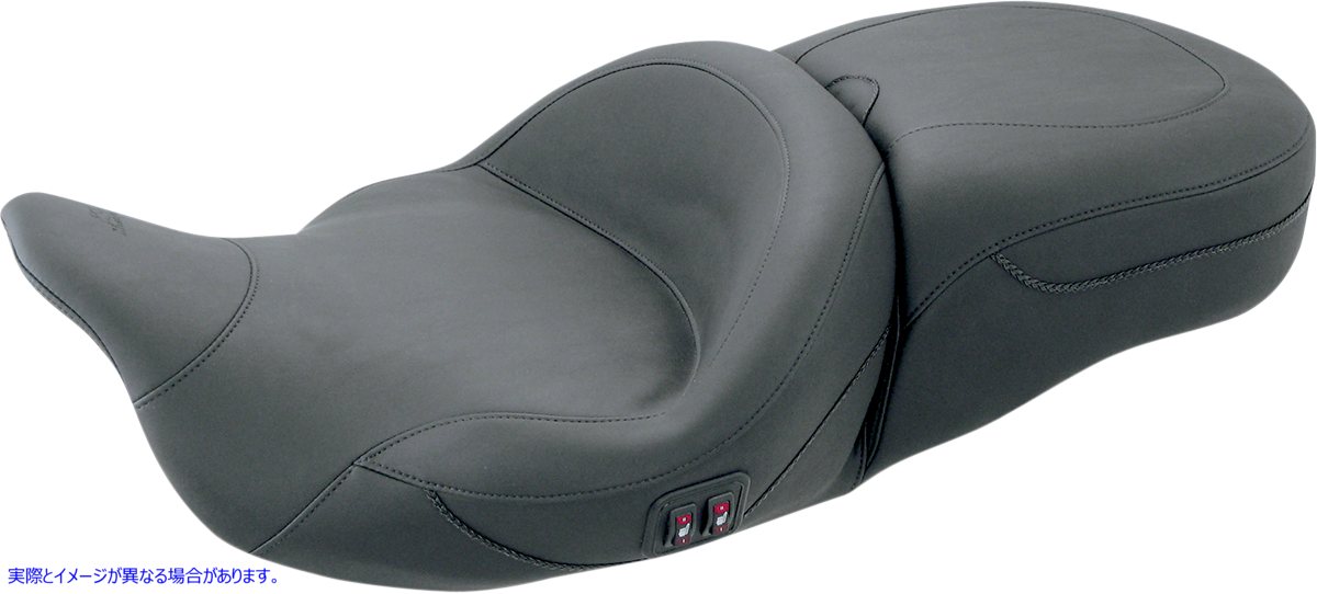 取寄せ 加熱されたワンピース2アップビニールツーリングシート マスタング Heated Touring Seat - Plain 79646 08010601