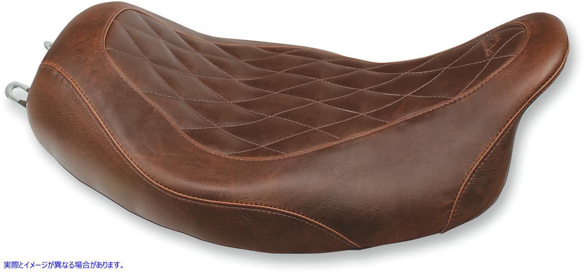 取寄せ ワイドトリッパーソロシート マスタング Seat - Wide Tripper? Solo - without Backrest - Diamond - Brown 76722 08010745