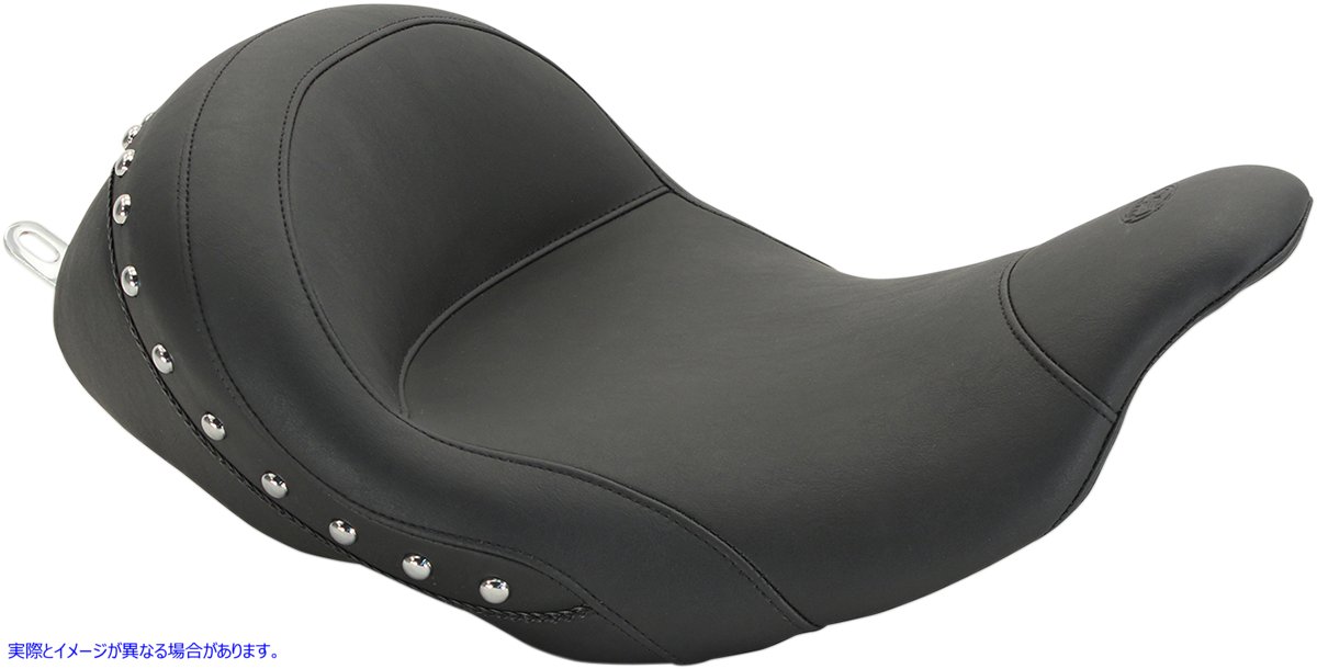 取寄せ ローダウンソロシート - バックレストなし マスタング Lowdown Seat with Driver Backrest - Chrome Studded 76079 08010960