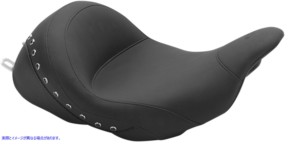 取寄せ ローダウンソロシート - バックレストなし マスタング Lowdown Seat with Driver Backrest - Black Studded 76082 08010961