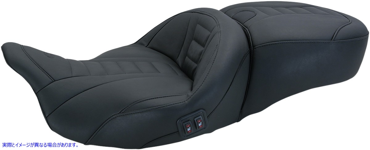 取寄せ 加熱されたワンピースデラックス2アップツーリングシート マスタング Heated Deluxe Touring Seat 79007 08010963