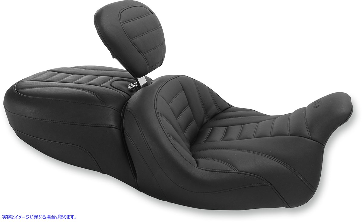 取寄せ ワンピースビンテージ2アップツーリングシート マスタング Freewheeler Vintage Seat - w/ Driver Backrest 79592 08010978