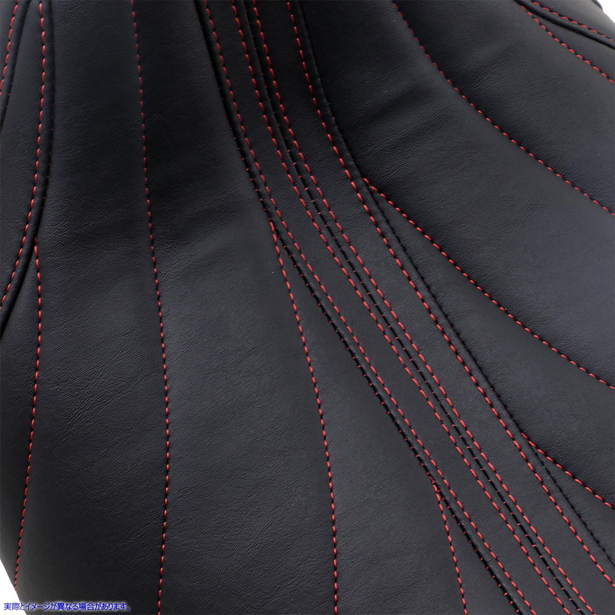 取寄せ リビア ソロシート - グラビティ - レッドステッチ マスタング Revere Solo Seat - Gravity - Red Stitched 75059AB 08011182